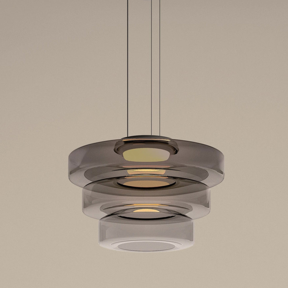 Bauhaus Tiered Glass LED Pendant