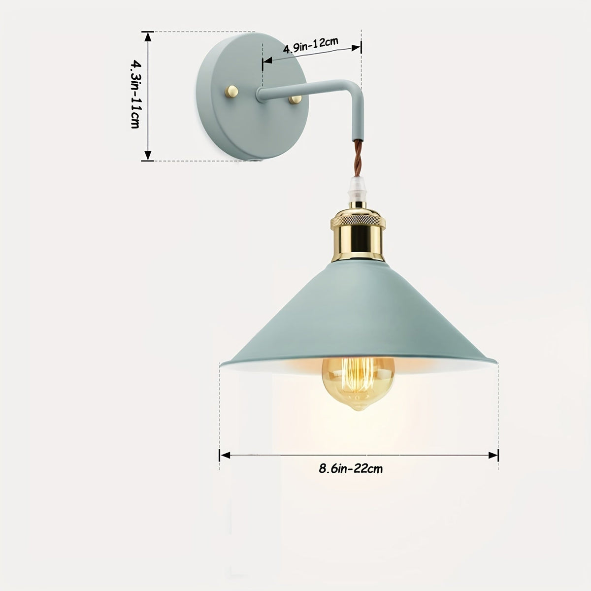 Industrial Metal Wall Sconce (Set of 2)