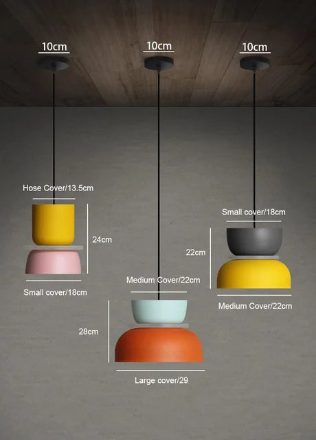 Nordic Two-Tone Macaron Pendant Light