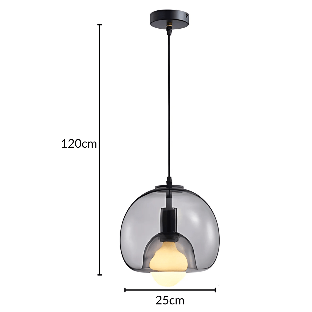 Clyde mundgeblasene Glas-Hängeleuchte