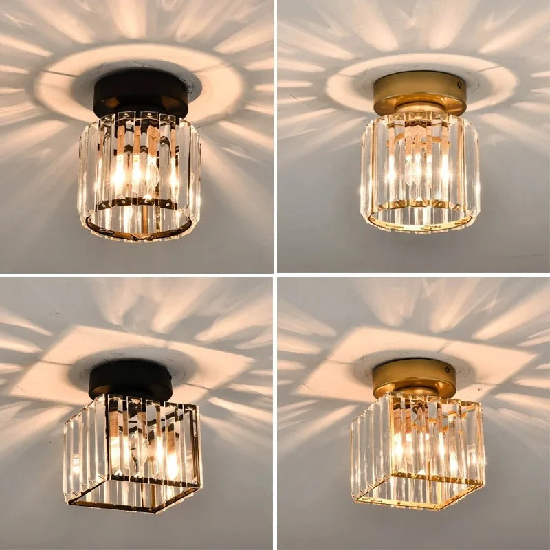 Compact Crystal Corridor Ceiling Light