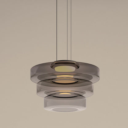 Bauhaus Tiered Glass LED Pendant