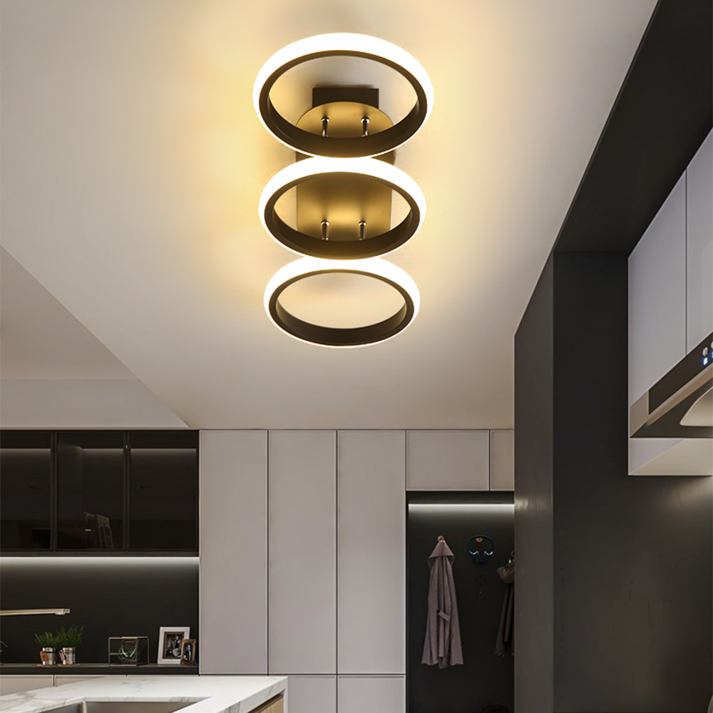 Überlappende LED-Deckenleuchte mit Ringdesign