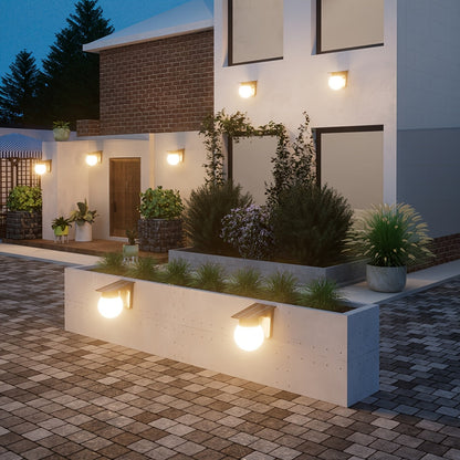 Solar-Opalglas-LED-Wandleuchte