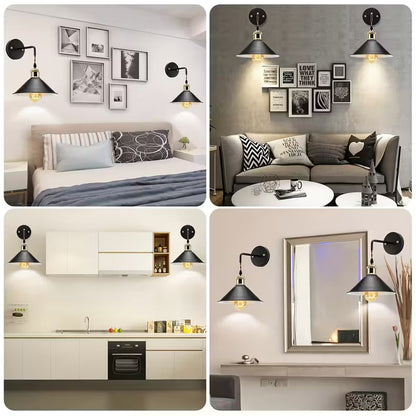 Industrial Metal Wall Sconce (Set of 2)