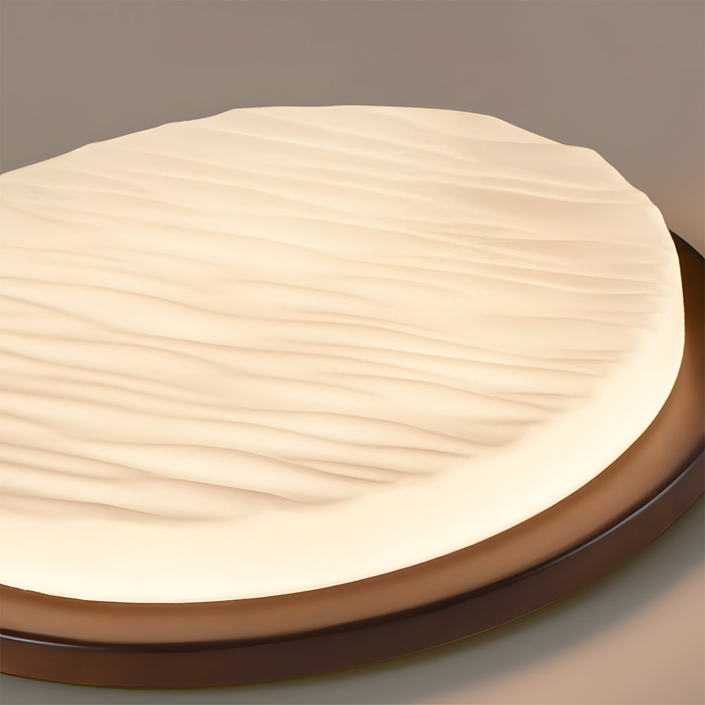 Art-Déco-Deckenleuchte aus geformtem Glas mit LED