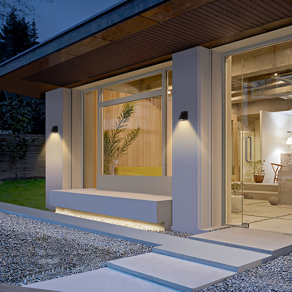 Modern Geometric Outdoor LED Wall Light