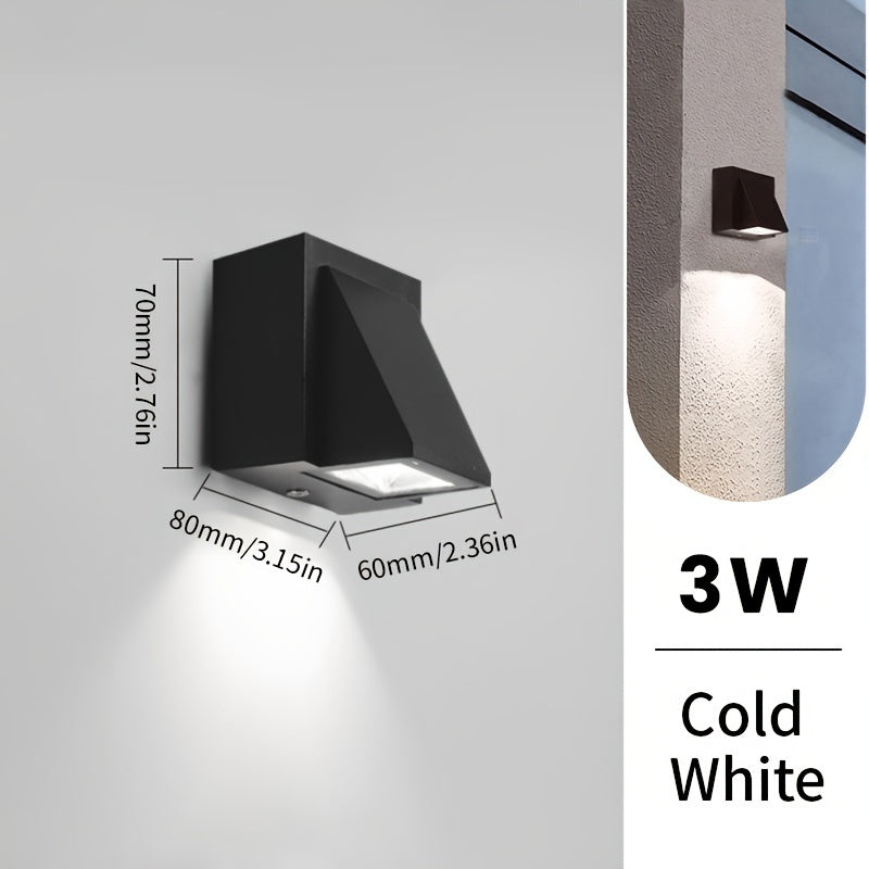 Modern Geometric Outdoor LED Wall Light