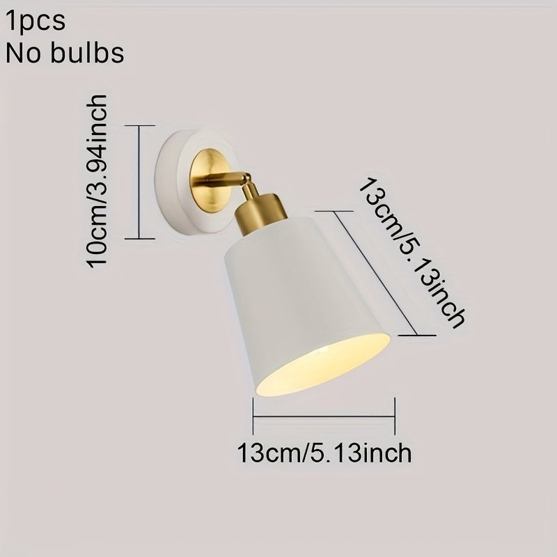 Matte Metal & Gold Adjustable Wall Sconce