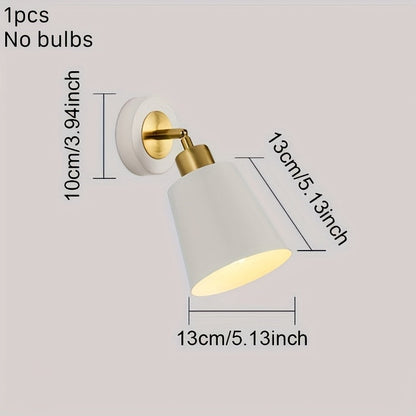 Matte Metal & Gold Adjustable Wall Sconce