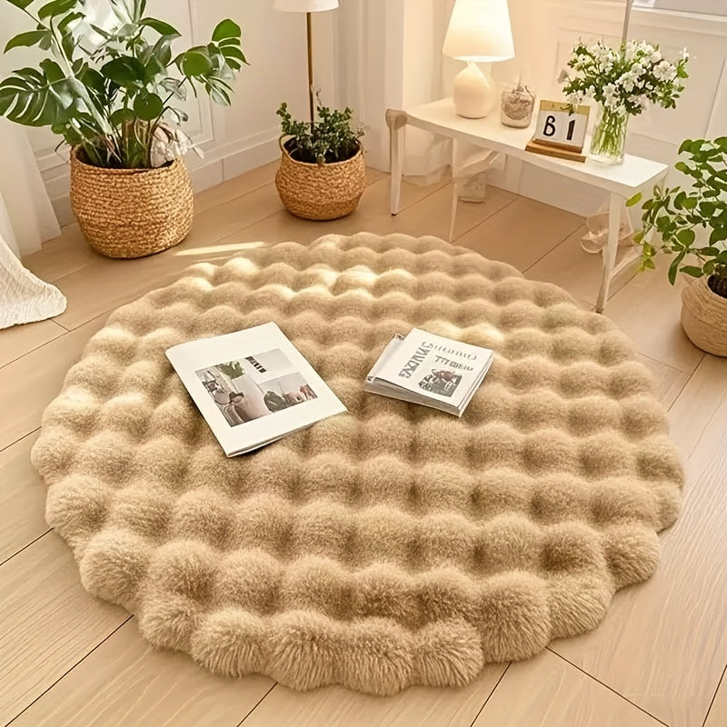 Runder Cloud Comfort Teppich in Bubble-Optik