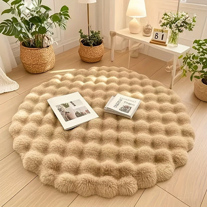 Runder Cloud Comfort Teppich in Bubble-Optik