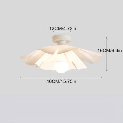 Rose Petal Semi-Flush Ceiling Light