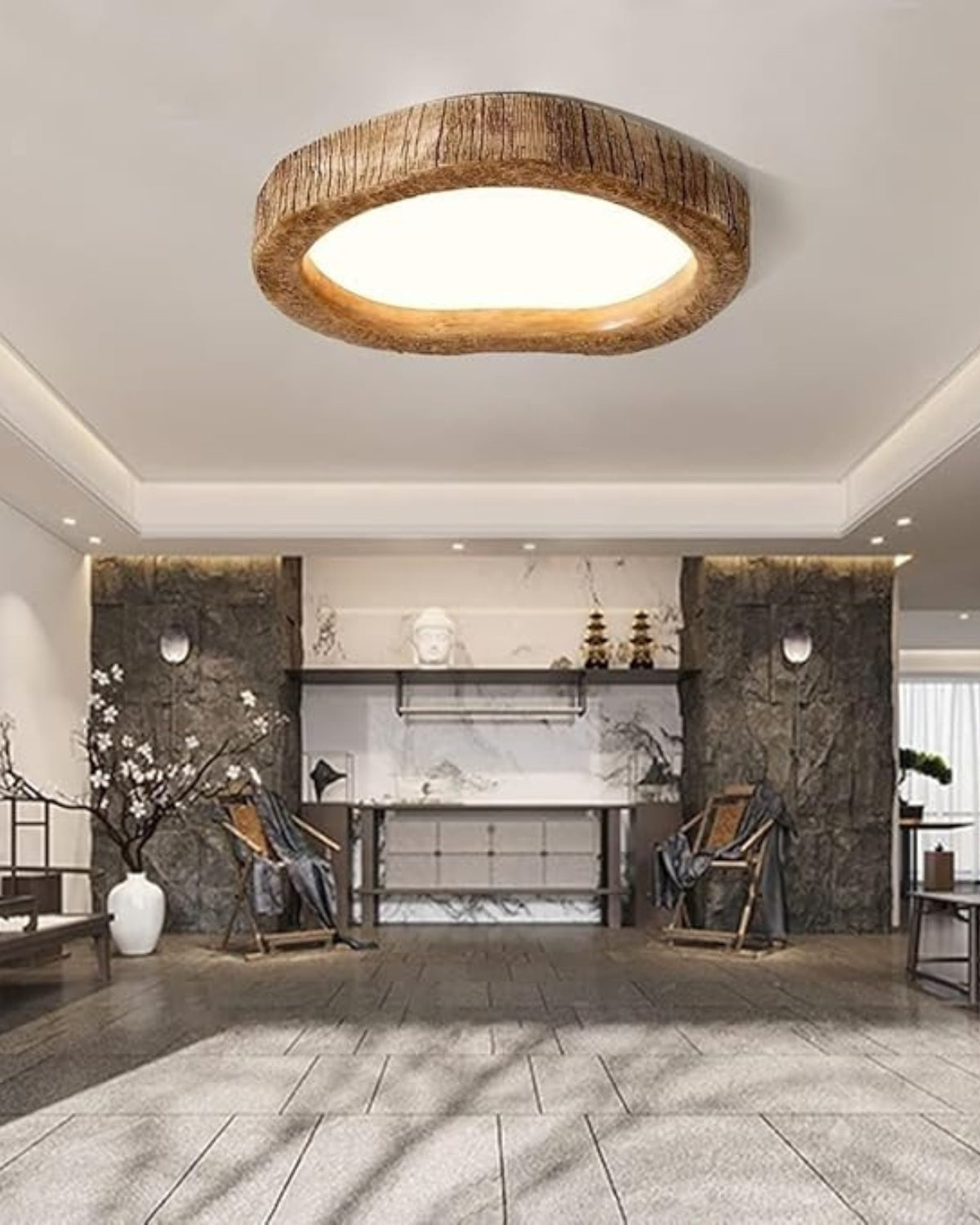 Le Halo Bois Wood-Effect LED Ceiling Light