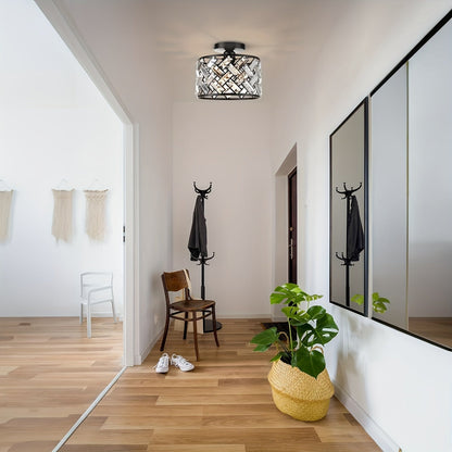 Crystal Semi Flush Mount Ceiling Light