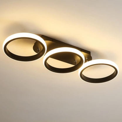 Überlappende LED-Deckenleuchte mit Ringdesign