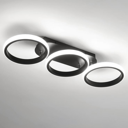 Überlappende LED-Deckenleuchte mit Ringdesign