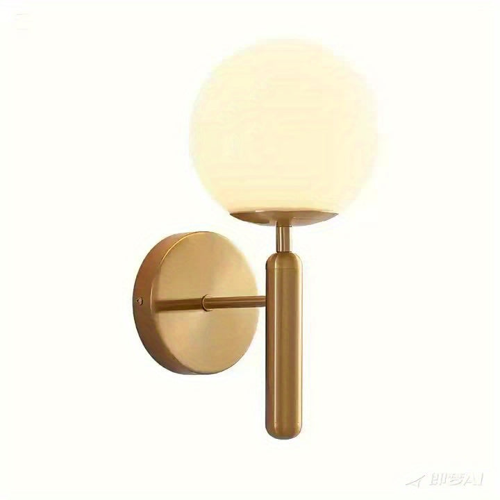 Frosted Globe Metal Wall Sconce