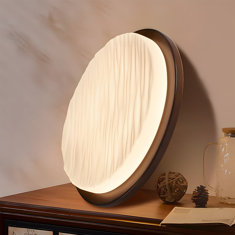 Art-Déco-Deckenleuchte aus geformtem Glas mit LED