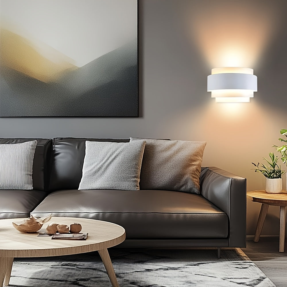 Layered Metal Up & Down Wall Sconce