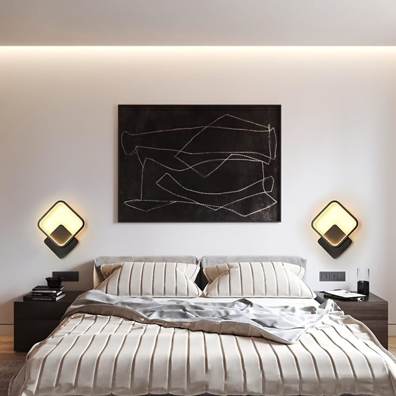 Quadratische dreifarbige LED-Wandleuchte