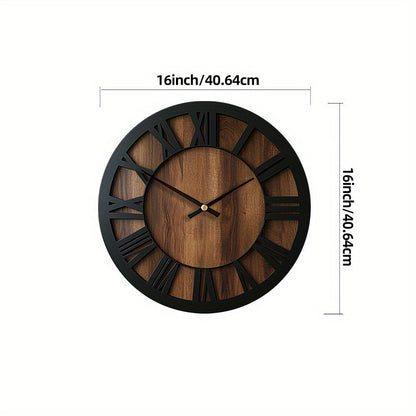 Vintage Wooden Roman Numeral Wall Clock