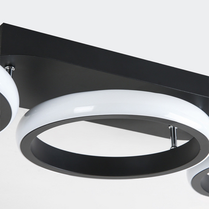 Überlappende LED-Deckenleuchte mit Ringdesign