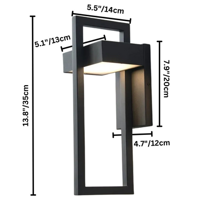 Scandinavian Geometric Outdoor LED Wall Light