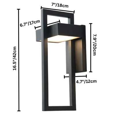 Scandinavian Geometric Outdoor LED Wall Light