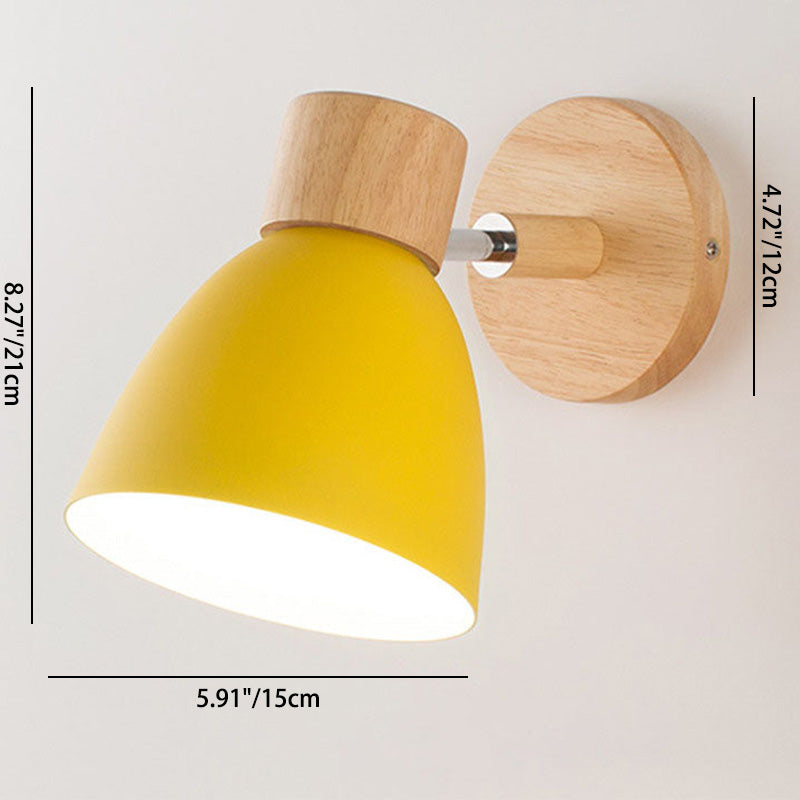 Wandleuchte Macaron aus Holz & Eisen