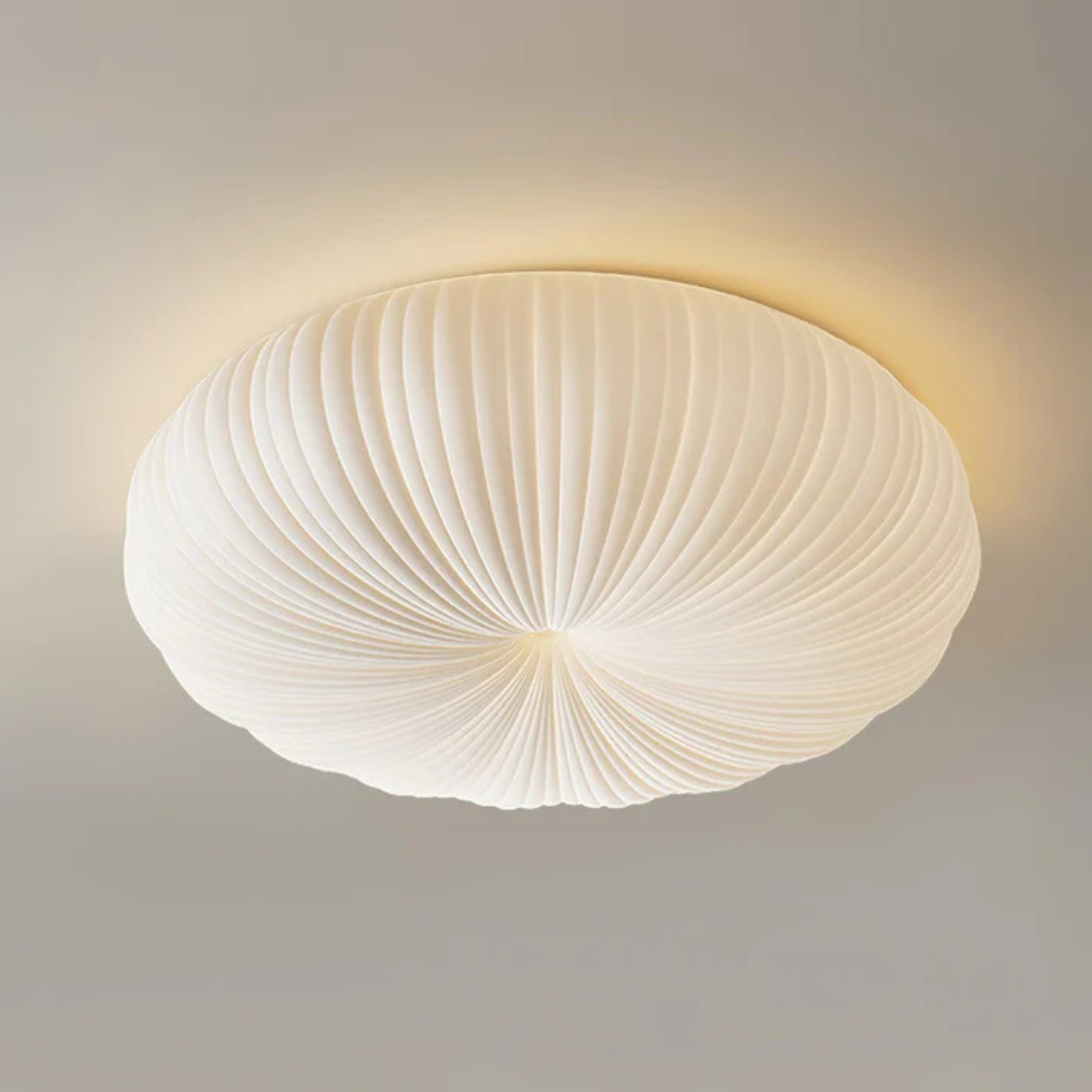 Olara Pleated LED Flush Ceiling Light