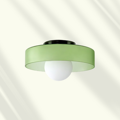 Veyro Round Glass LED Flush Ceiling Light