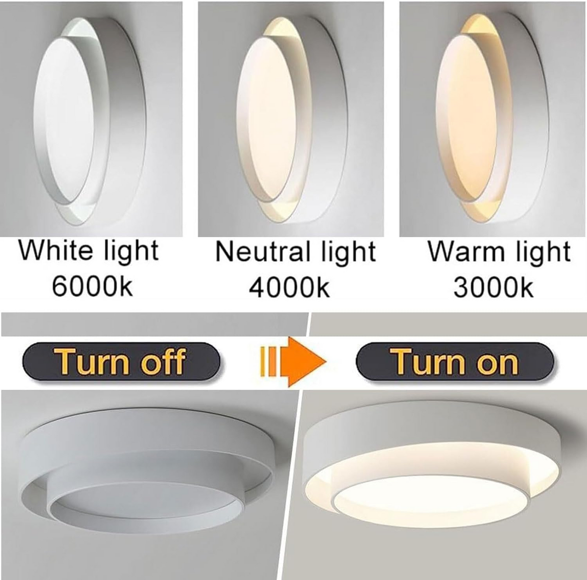 Nordische runde LED-Deckenleuchte