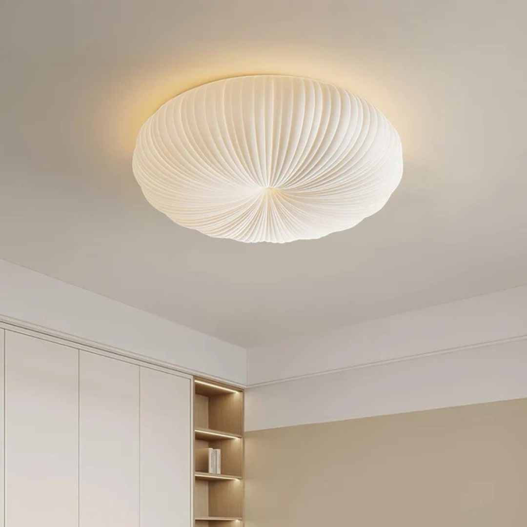 Olara Pleated LED Flush Ceiling Light