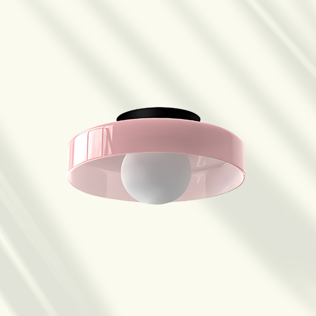 Veyro Round Glass LED Flush Ceiling Light