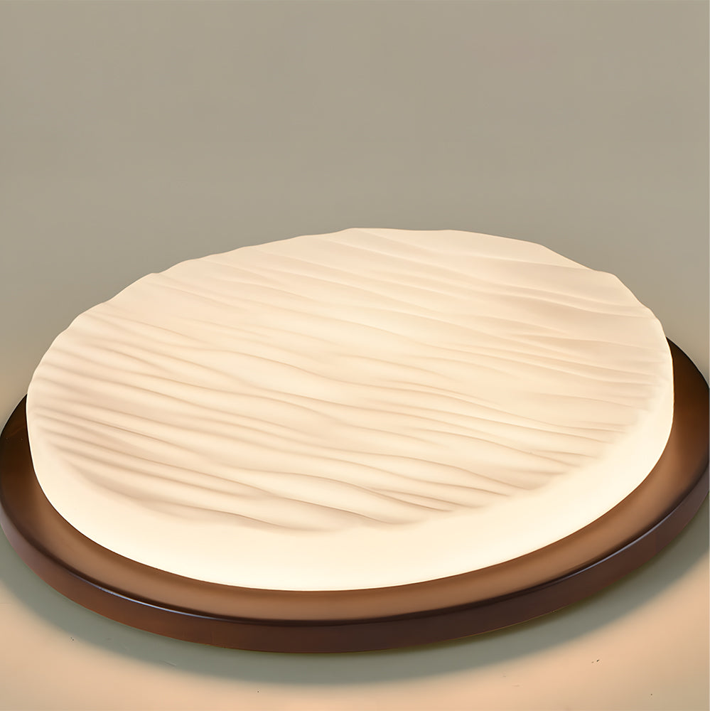 Art-Déco-Deckenleuchte aus geformtem Glas mit LED