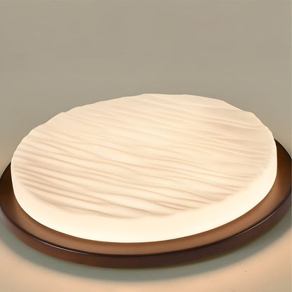 Art-Déco-Deckenleuchte aus geformtem Glas mit LED