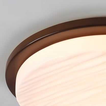 Art-Déco-Deckenleuchte aus geformtem Glas mit LED