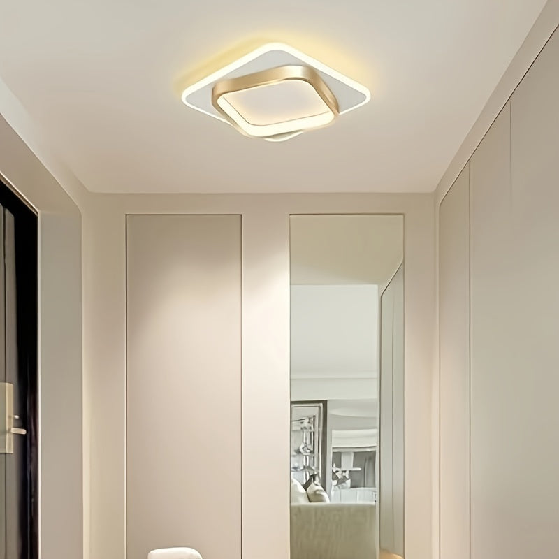 Square Polished LED Flush Ceiling Light