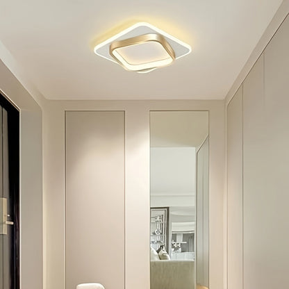 Square Polished LED Flush Ceiling Light