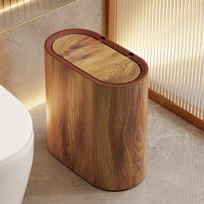 Marble Pattern Oval Bin with Lid