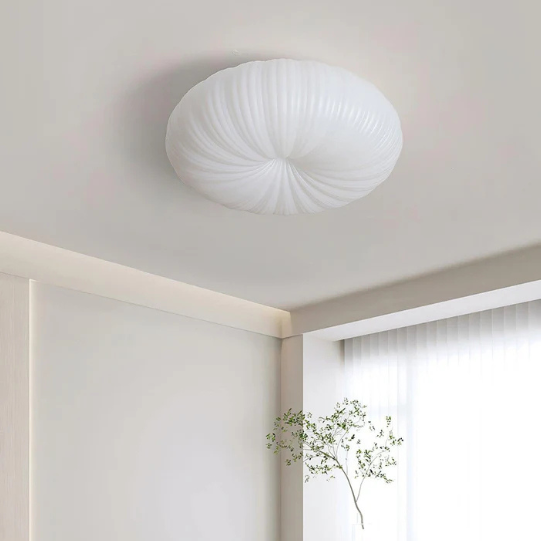 Olara Pleated LED Flush Ceiling Light