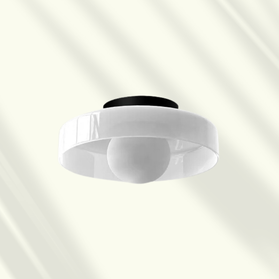 Veyro Round Glass LED Flush Ceiling Light