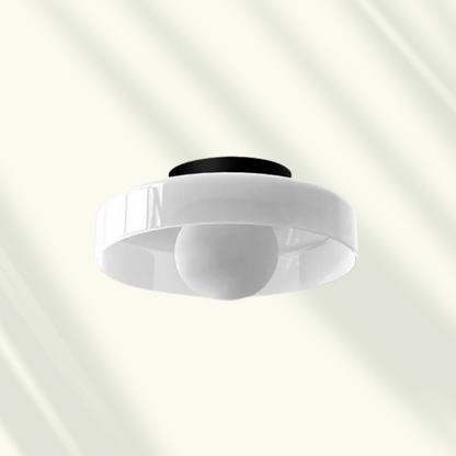 Veyro Round Glass LED Flush Ceiling Light