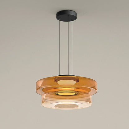 Bauhaus Tiered Glass LED Pendant