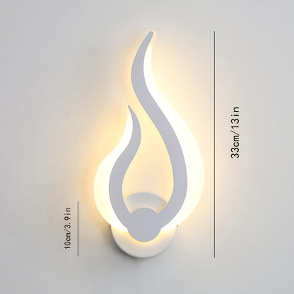 Flame Acrylic 10W LED Wall Light