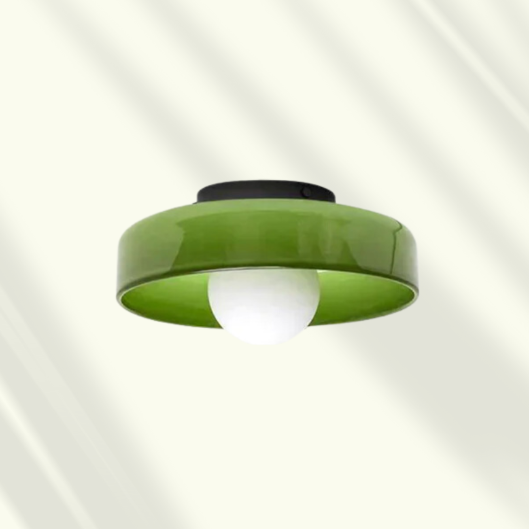 Veyro Round Glass LED Flush Ceiling Light