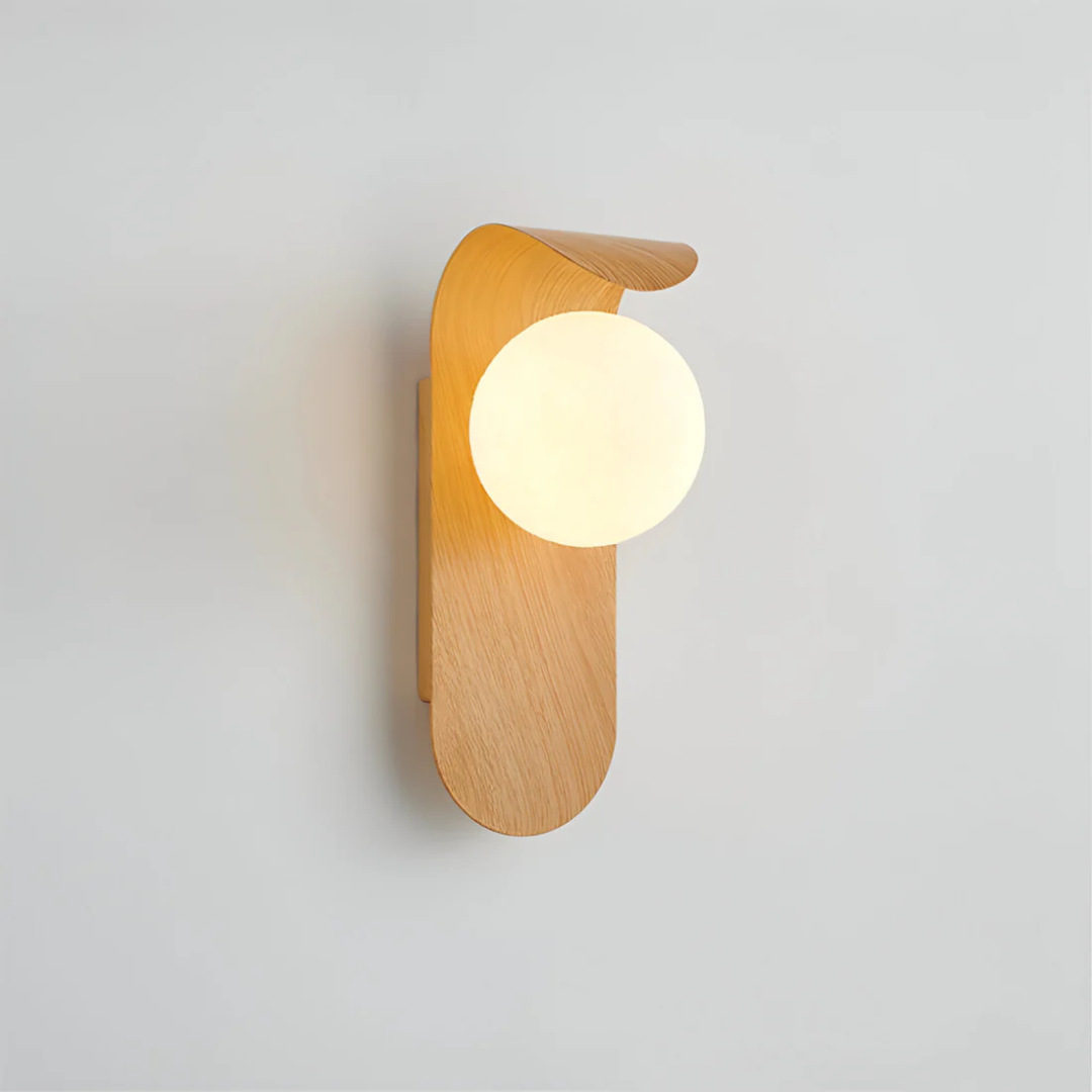 Icar Skandinavische LED-Wandleuchte aus Holz