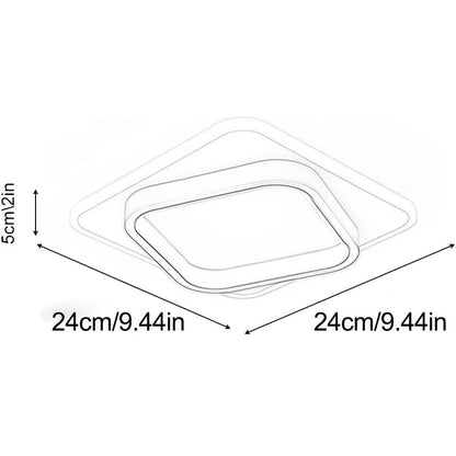 Square Polished LED Flush Ceiling Light