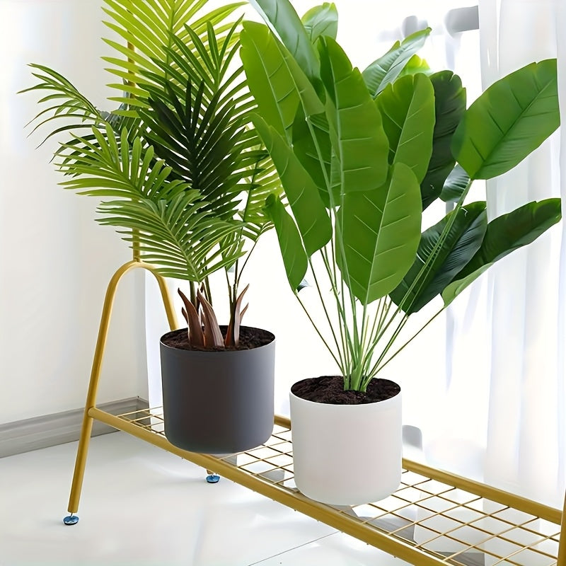 Modern Round Planter with Wooden Tripod Legs
